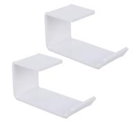 Générique Lot de 2 Supports en Acrylique Blanc pour Casque Audio PC Gaming Crochets de Bureau Compatibles Casques Arceau Organisation Efficace de l'espace de Travail