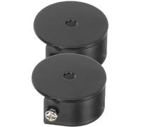 Générique Lot de 2 Supports Latéraux pour Tringle à Rideaux 28 Mm en Alliage Noir, Fixation Murale Robuste et Compacte, Compatibles Tringles de Placard, Idéals pour Maison et Bureau