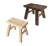 Générique Lot De 2 Tabouret Bois, Tabouret Bas D'appoint 24 * 15 * 23 Cm - Banc Bout De Lit De Chambre - Marchepied Salle À Manger en Bois Massif - Marche Pied De Entrée Cuisine Salon(Natural-Walnut)