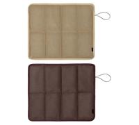 Générique Lot de 2 Tapis de Camping Pliables, Coussins d’Assise légers pour la pêche, Toile Oxford déperlante, Tapis Portables pour randonnée, Bivouac et Backpacking, Kaki et Marron