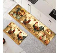 Générique Lot de 2 Tapis de Cuisine Antidérapants Super Absorbants - Séchage Rapide, Lavables en Machine pour Évier, Salle de Bain, Couloir et Entrée Animals 70x100cm+70x210cm 6-895