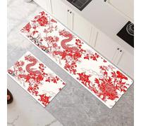 Générique Lot de 2 Tapis de Cuisine Antidérapants Super Absorbants - Séchage Rapide, Lavables en Machine pour Évier, Salle de Bain, Couloir et Entrée Dragon 45x70cm+45x140cm 6-1042