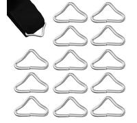 Générique Lot de 20 Anneaux triangulaires en Acier pour Trampoline, Forme Triangle, Couleur Argent, pour empêcher la Voile d’ombrage d’être secouée par Le Mauvais Temps