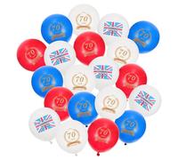 Générique Lot de 20 Ballons en Latex Décoratifs Drapeau Britannique, Ballons de Fête 70e Anniversaire, Couleurs Vives, pour Décoration D’événements Patriotiques et Célébrations Festives