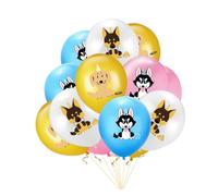Générique Lot de 20 Ballons en Latex Imprimés Chien 30 Cm Multicolores, 5 Ballons Bleu, 5 Rose, 5 Doré Golden Retriever, 5 Blanc Allemand, Décoration Anniversaire Animal, Fête Maison