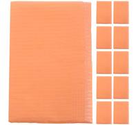 Générique Lot de 20 Bavoirs Jetables pour Tatouages Double Couche Absorbante Revêtement Étanche Couleur Orange Protection Hygiénique pour Tables de Soins et Cabinets Dentaires