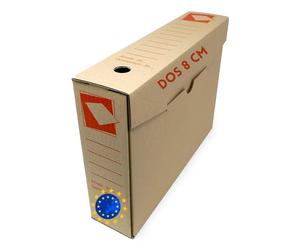 Générique Lot de 20 Boîtes à Archives Eco-Responsables | 100% Carton Kraft Brun Recy SC | Dos 8 cm | Archivage, Rangement & Classement Documents Factures Contrats Catalogues (DOS 8 CM)