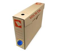 Générique Lot de 20 Boîtes à Archives Economiques Eco-Responsables | 100% Carton Kraft Brun Recyclé Normes FSC | Dos 10 cm | Rangement & Classement Documents Factures Contrats Catalogue (DOS 10 CM)