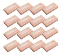 Générique Lot de 20 Boîtes à Faux Cils en Papier Pailleté Doré Clair Couvercle Transparent, Format Compact 11,2 X 5,4 X 2 Cm, Rangement Portable pour Faux Cils et Nail Art, Manucure