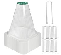 Générique Lot de 20 Cloches de Jardin pour Plantes, Couvre-Plantes avec aération rotative, 40 piquets de Sol Inclus, protecteurs en Plastique Transparent pour semis et Jeunes Plants