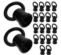 Générique Lot de 20 Crochets à Œillets Noirs N°2 en Alliage de Zinc Pièces Détachées Suspendre de Lampe Fixation Plafond pour Lustres et Luminaires Accessoires Solide pour Usage