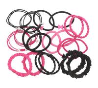Générique Lot de 20 Élastiques à Cheveux Haute Élasticité Couleur Rose avec Nœud Décoratif Accessoires pour Queue de Cheval Femmes et Filles Kit Coiffure Polyvalent pour Usage Quotidien