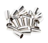 Générique Lot de 20 Embouts Métalliques pour Cordons de Sonnette, Adaptés Aux Cordes En Paracorde et Aux Vêtements de Sport - Gris/Argent/Bronze, Argent
