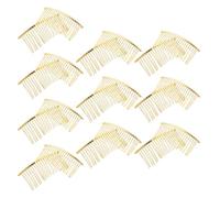 Générique Lot de 20 Peignes à Cheveux en Métal Doré avec 20 Dents, Design Précis et Finition Élégante Usage Quotidien Confortable