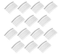Générique Lot de 20 Peignes à Cheveux Transparents en Plastique Peignes de Mariage à 14 Dents pour Femme Accessoires Coiffure Universels pour Voiles et Fêtes Légers et Décoratifs