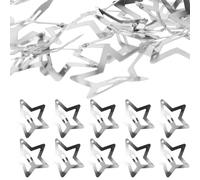 Générique Lot de 20 Pinces à Cheveux en Métal D’étoile à 5 Branches, Petites Barrettes Argentées Décoratives, Accessoires pour Cheveux Courts Kawaii, pour Femmes et Filles, Usage Quotidien