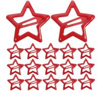 Générique Lot de 20 Pinces à Cheveux Étoiles en Métal Rouge Petites Barrettes à Pression pour Filles 8-12 Ans Accessoires Coiffure pour Fêtes et Usage Quotidien