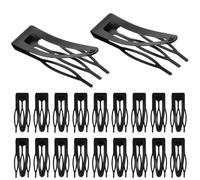 Générique Lot de 20 Pinces à Cheveux Métalliques Noires Antidérapantes Barrettes Plates pour Femmes Accessoires Coiffure pour Cheveux Fins Maintien des Mèches Rebelles au Quotidien