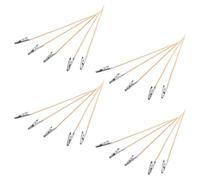 Générique Lot de 20 Pinces Crocodiles en Bois et Métal, Clips de Coloriage pour Peinture de Maquettes, Porte-photos Diy, Accessoires de Bricolage Artisanaux pour Modélisme
