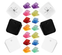 Générique Lot de 20 Pinces Multifonctions Carrées Compactes Assorties, Clips de Fichiers Robustes pour Bureau et Organisation, Petites Pinces à Documents et Photos pour Couleur Aléatoire