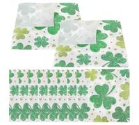 Générique Lot de 20 Serviettes de Table en Papier Décoratives Saint Patrick avec Imprimé Trèfle, Épaisses et Absorbantes, Fêtes et Réunions Familiales