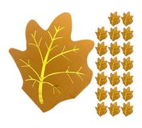 Générique Lot de 20 Serviettes en Papier à Motif de Feuille D'érable Or, Décor Délicat D'automne pour Table de Fête, Forme Feuille D'érable Individuelle et Festive