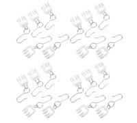 Générique Lot de 20 Sets de Crochets et Galets en Plastique pour Rails de Rideaux, Coulisses Silencieuses, Compatibles Tringles Chambre et Salon, Accessoires Robustes pour Rideaux