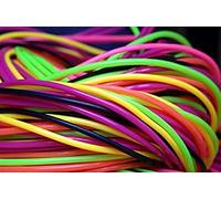 Générique Lot de 24 Fils Scoubidous Multicolores Longueur 70-80 cm (Fluos, 24)