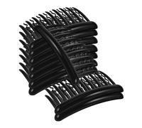 Générique Lot de 24 Peignes à Cheveux en Plastique Noir 17 Dents Petit Format Rétro Peigne Latéral pour Voile de Mariée et Coiffures Ondulées Accessoires Coiffure pour Femmes et Filles