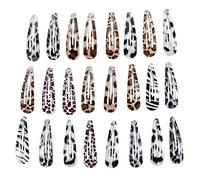 Générique Lot de 24 Pinces à Cheveux Léopard pour Femmes en Alliage, Clips Latéraux Élégants pour Décorer et Discipliner les Cheveux Lors de Fêtes ou Voyages Plusieurs styles