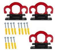 Générique Lot de 3 ancrages muraux pour Bandes de résistance, Support Mural pour Bande d'exercice, ancrages en Fer de 5 mm avec vis, pour Salle de Sport à Domicile, entraînement intensif à la Maison