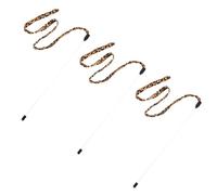 Générique Lot de 3 Bâtonnets de Chat en Flanellette avec Clochette, Interactif pour Chatons, Design Léopard, pour Exercice Intérieur des Chats