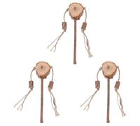 Générique Lot de 3 Bâtonnets en Bois et Corde pour Chatons, Interactif à Mâcher pour Chat, Stimule L'activité et Protège Les Meubles