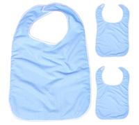 Générique Lot de 3 Bavoirs pour Adulte en Coton Lavables, Protection Repas Réutilisable pour Personnes Âgées Rééducation, pour Manger et Boire