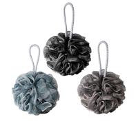 Générique Lot de 3 Boules de Bain en Maille Pe Épaisses et Douces Lanière Suspendre, Accessoires de Exfoliants Maison Voyages Couleur Aléatoire