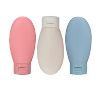 Générique Lot de 3 Bouteilles Rechargeables Portables 60ml en Plastique Léger, Étanches Voyages, Flacons de Voyage pour Shampooing et Lotion