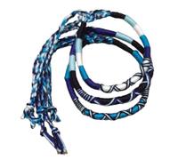 Générique Lot de 3 bracelets Brésiliens en coton pour homme femme enfant bleu blanc noir
