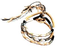 Générique Lot de 3 bracelets brésiliens marron blanc gris rond en coton pour homme femme enfant, voeux à nouer