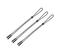 Générique Lot de 3 Cordons de Cou pour Lunettes de Soleil, En Polyester, Antidérapants, pour Le Sport, Noir