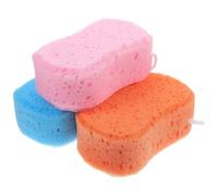 Générique Lot de 3 Éponges de Bain Épaisses en Pu, Exfoliantes et Massantes, pour Peau Lisse et Soin Corporel Couleur Aléatoire