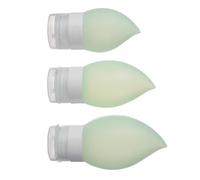 Générique Lot de 3 Flacons de Lotion en Silicone Souple Réutilisables Tailles 38Ml/60Ml/89Ml Couleur Vert Clair Bouteilles Vides Cosmétiques Étanches pour Voyage et Rangement de