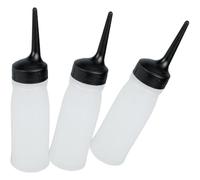 Générique Lot de 3 Flacons Souples en Pp Bec Fin et Graduation pour Application de Lotion Capillaire, Rechargeables, pour Salon et Spa