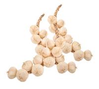 Générique Lot de 3 Guirlandes D’Ail Artificiel Réaliste Blanc Décoration Suspendue pour Maison Cuisine Imitation Ail en 10 Têtes Accessoire Décoratif pour Ferme et Événements