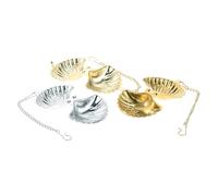 Générique Lot de 3 Infuseurs à Thé en Acier Inoxydable Résistants à Haute Température, Forme Coquillage Créative Chaîne Suspendue, Maison Bureau