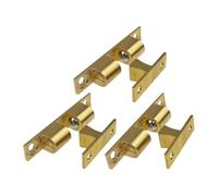 Générique Lot de 3 Loquets à Rouleau en Métal Doré Butée de Tension à Bille, Force Réglable et Étanche, pour Porte D'armoire à Usage Domestique