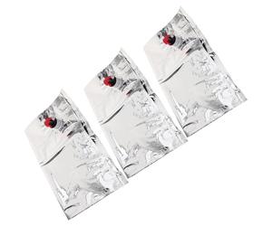 Générique Lot de 3 Paquets à Vin Réutilisables 10l Valve à Charnière, Poche à Boisson Étanche pour Bar et Usage Domestique, Accessoires Rechargeables pour Boissons Bec Verseur Pratique