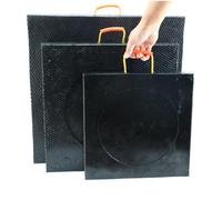 Générique Lot de 3 Patins de stabilisation Portables Robustes - Patins de stabilisateur de Train d'atterrissage, Blocs de nivellement empilables avec poignée en Corde (50 x 50 x 5 cm) pour caravanes