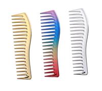 Générique Lot de 3 Peignes à Dents Larges pour Coiffage et Démêlage Peignes à Huile pour Cheveux Coiffants Homme Finition Électrolytique Adaptés Salon et Usage Professionnel