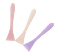 Générique Lot de 3 Pinceaux Applicateurs Visage en Silicone Flexibles Brosses Fines pour Masque Boue et Gel Outils de Soin Compacts et Faciles à Nettoyer Adaptés à Différents Types de
