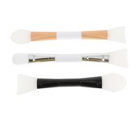 Générique Lot de 3 Pinceaux Masque Visage en Silicone Tête Souple et Design Double Extrémité, Outils Adaptés pour Soins Peau et Application Précise Couleur Aléatoire